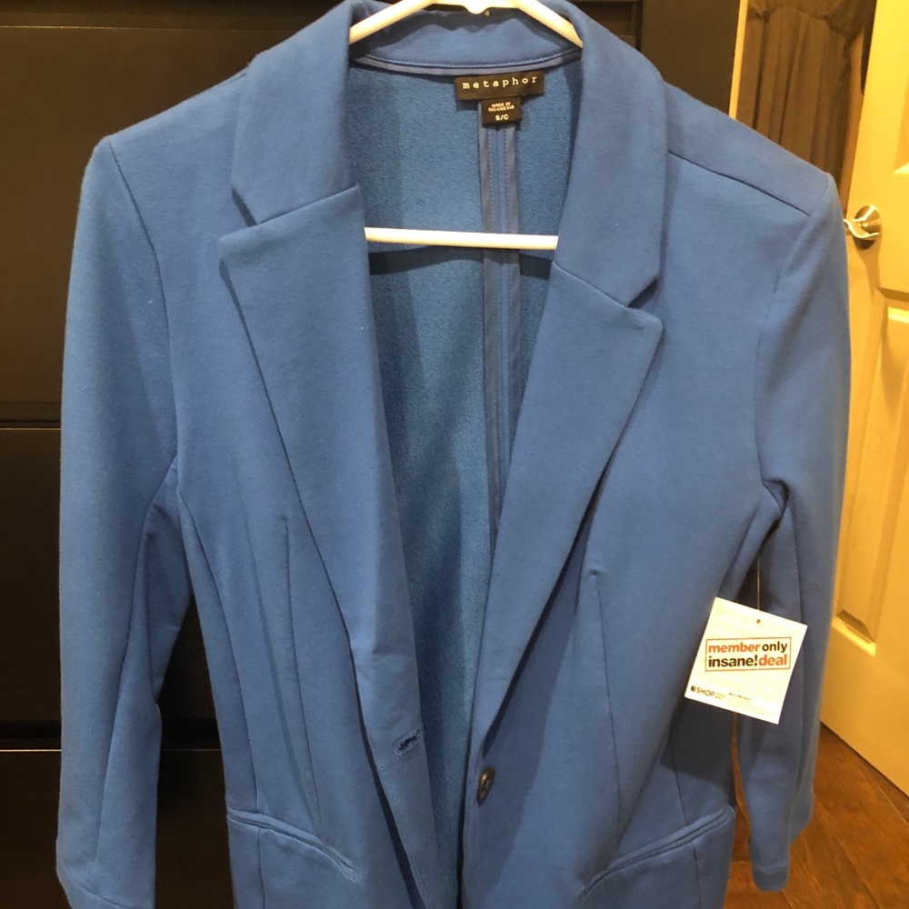 Royal Blue Cotton Blazer